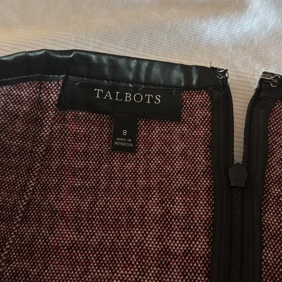 🌼Talbots Black White houndstooth skirt size small - Picture 4 of 9